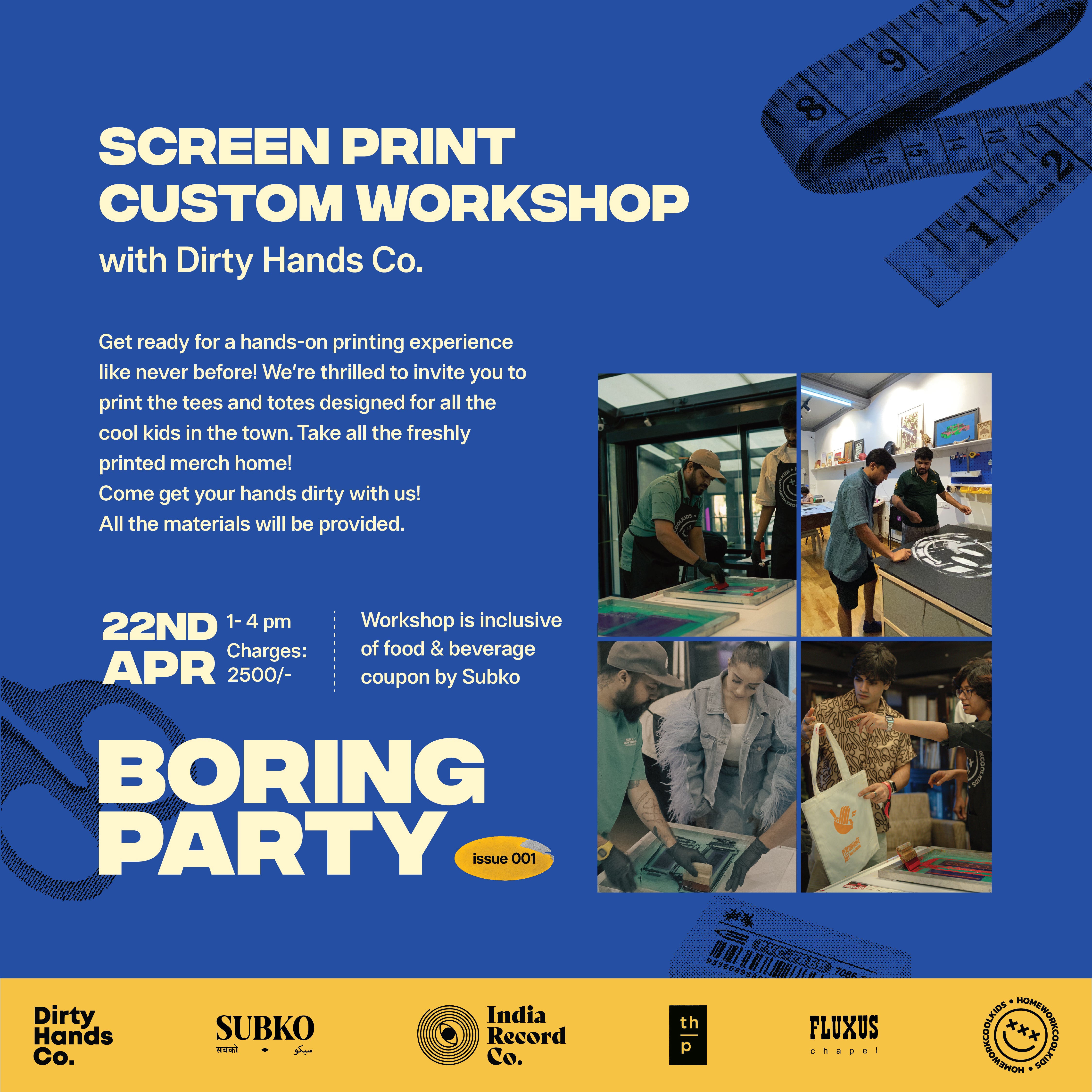 [22nd April] Screen Print Custom with Dirty Hands Co. Subko Coffee Roasters