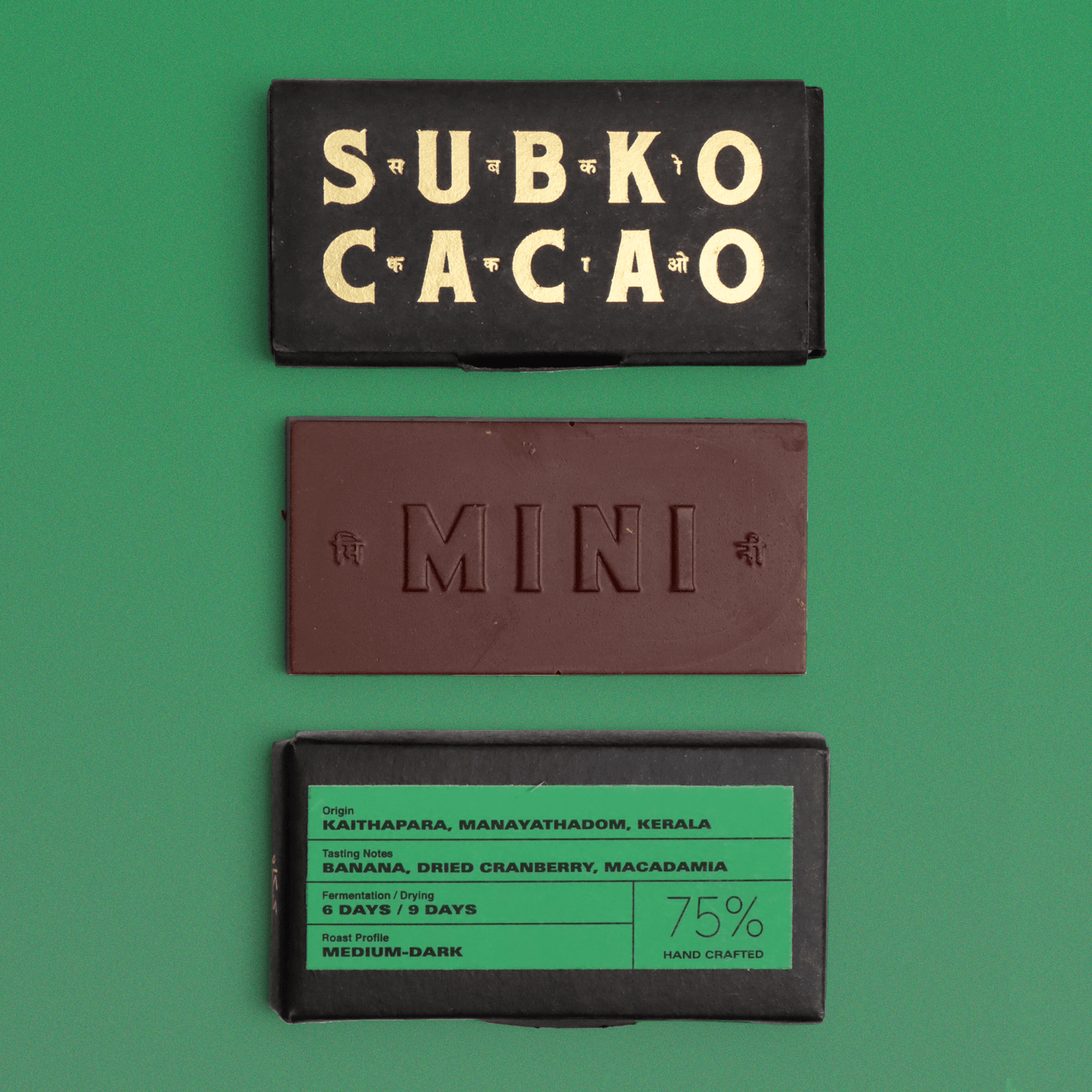 Terroir (75% Dark): Kaithapara, Manayathadom, Kerala (Single Origin Dark Chocolate)