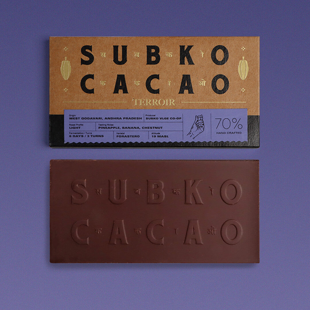 Terroir (70% Dark): Sai Farms, West Godavari, Andhra Pradesh (Single Origin Dark Chocolate)