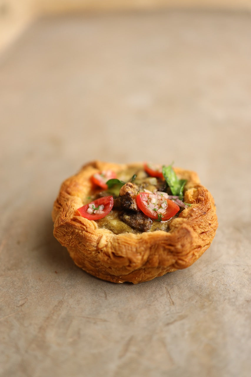 Mushroom Pepper Fry Quiche
