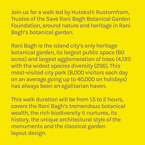 [March 4th] Because Byculla - A Heritage and Botanical Walk of Rani Bagh