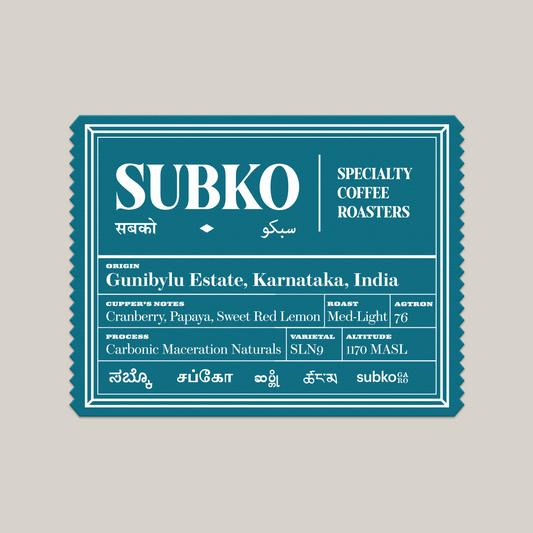 Specialty Arabica : Gunibylu Estate (Carbonic Maceration Naturals) (Med-Light Roast) [Cranberry, Papaya, Sweet Red Lemon]