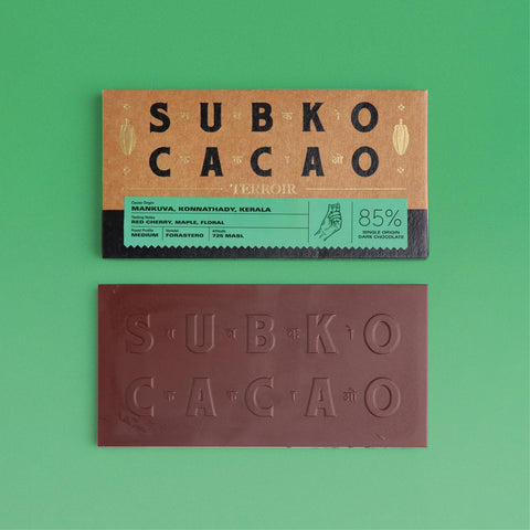 Terroir (85% Dark): Mankuva, Konnathady, Kerala (Single Origin Dark Chocolate)