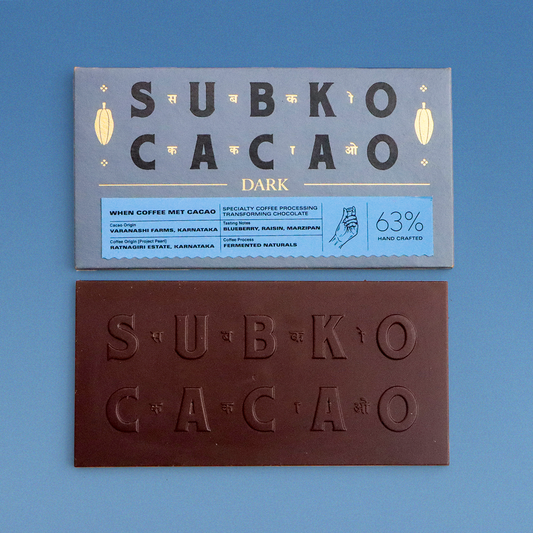 Dark/Milk/White Series: When Coffee Met Cacao (63% Dark) - A Single Origin Coffee infused Dark Chocolate Bar