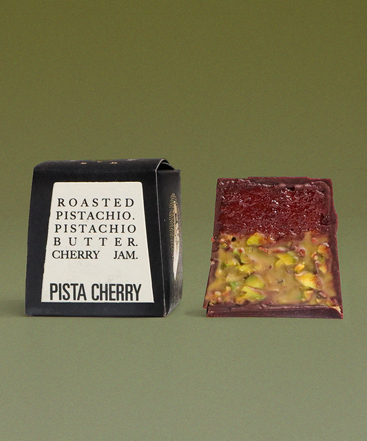 Big Cube: Pista Cherry (filled with Roasted Pistachio, Pistachio Butter, Cherry Jam)
