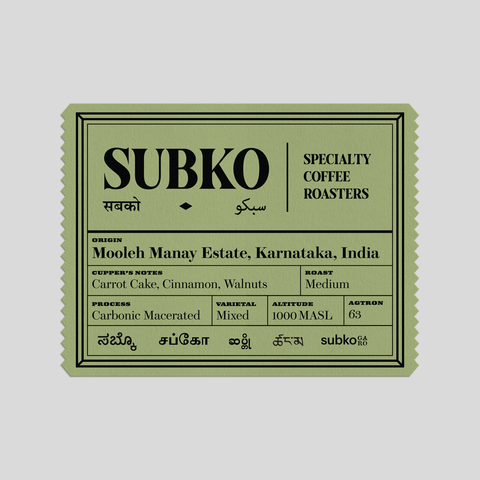 Mooleh Manay: Coorg, Karnataka | Arabica | Carbonic Macerated | Medium Roast