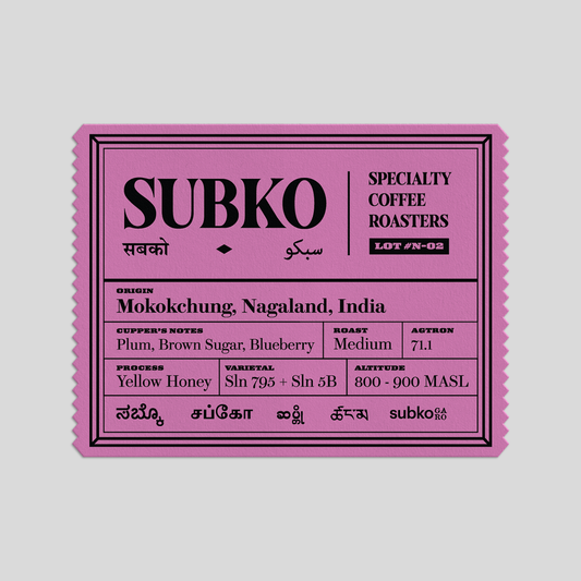 Project Seven Sisters: Mokokchung, Nagaland - Lot #N-02 - Medium Roast [Plum, Brown Sugar, Blueberry]