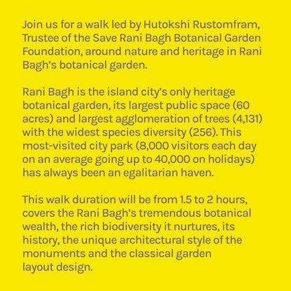 [March 4th] Because Byculla - A Heritage and Botanical Walk of Rani Bagh